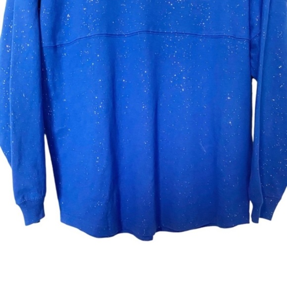 Disney Parks Walt Disney World Wishes Come True Spirit Jersey Blue Glitter Small